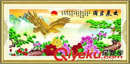 十字繡按尺寸分類 絲蒂爾5D立體秀 大展宏圖富貴長壽 雄鷹展翅高飛3D精準印花十字繡