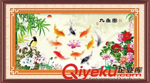 絲蒂爾5D-動物系列 【誠招網店代理】絲蒂爾5D立體十字繡SDR5D010九魚圖(生態棉）