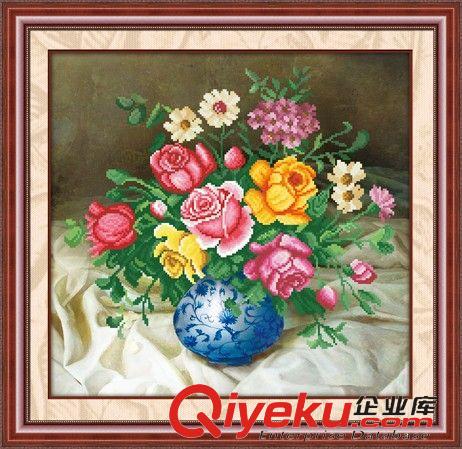 絲誒爾5D-花卉系列 【誠招網店代理】絲蒂爾5D立體十字繡SDR5D065粉紅玫瑰(生態棉）