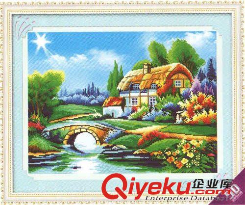 免燙5D鉆石畫 14年 6-7月 批發采購 DIY立體魔方鉆石畫 湖濱小屋十字繡 5D免燙 廠家直銷