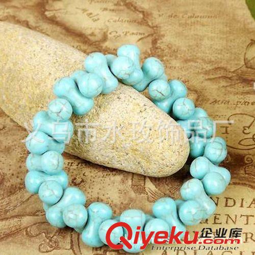 飾品-Jewelry 潮流款骨頭可愛秀氣綠色綠松石手鏈 清新經典男女小孩都適合TB28