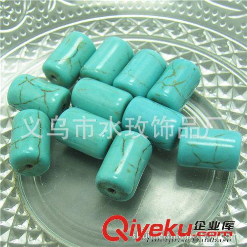 绿松石系列 Turquoise DIY手工串珠手链材料散珠配件批发 合成绿松石圆柱形珠散珠TS12