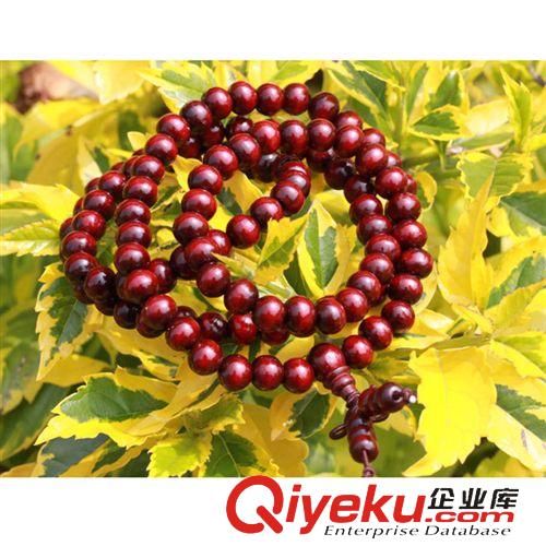 木制飾品 現(xiàn)貨木手串 佛珠手串 棕色木珠手串 清新香味手珠串 廠家批發(fā)原始圖片2