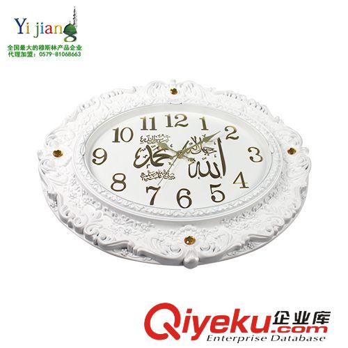 家居飾品 阿拉伯工藝掛鐘簡(jiǎn)約家庭風(fēng)格客廳書(shū)房大堂穆斯林古蘭經(jīng)文廠家供應(yīng)原始圖片2