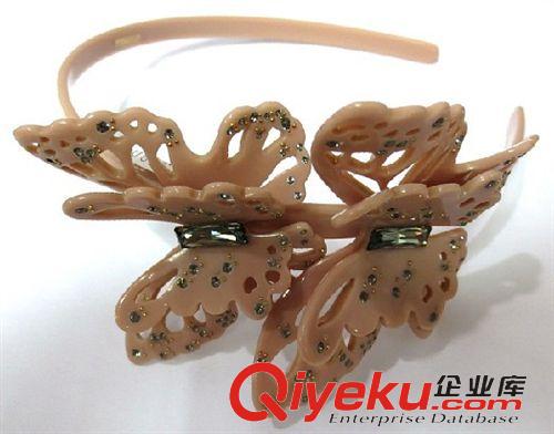 頭箍Hair band 法國(guó)進(jìn)出口水晶板材兩只蝴蝶雙層造型優(yōu)雅方鉆點(diǎn)綴發(fā)箍頭箍供應(yīng)原始圖片3