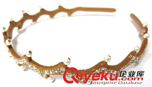 頭箍Hair band 廠家直銷外貿(mào)出口首飾醋酸樹(shù)膠工藝品小飾品珍珠加鉆發(fā)箍