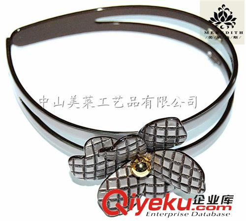 頭箍Hair band 美萊迪斯廣州gd飾品批發(fā)采購代理 格子花板材發(fā)箍頭箍fk