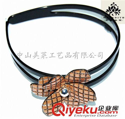 頭箍Hair band 美萊迪斯廣州gd飾品批發(fā)采購代理 格子花板材發(fā)箍頭箍fk