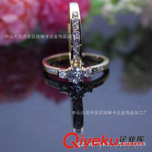 10月新品 歐美外貿(mào)出口首飾時尚組合結(jié)婚套戒鋯石鑲鉆戒指速賣通指環(huán)一件代