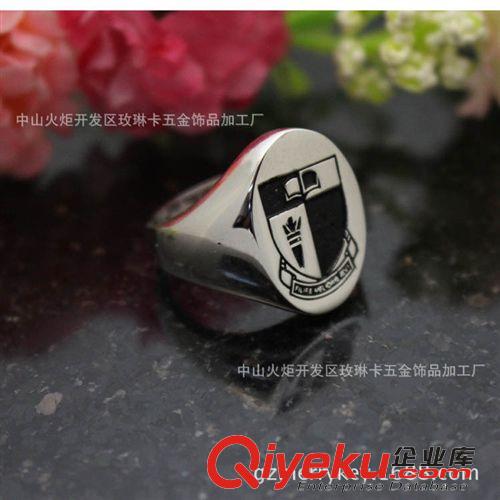 球賽.紀念飾品 國外畢業紀念戒指加工9K14K純銀戒指可刻名字DIY定制畢業禮物戒指原始圖片3