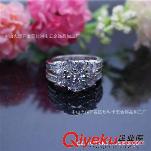 戒指 韓國新款戒指時尚套戒結婚套戒男女指環gd保色銅戒指工廠批發
