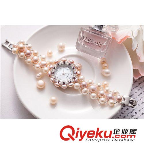 天然珍珠 {zx1}款女生生日禮物精致禮品天然淡水珍珠女士手鏈手表情人節禮物原始圖片3