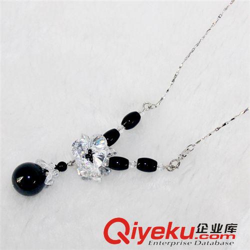 原創(chuàng)百搭項(xiàng)鏈 Eana品牌女士水晶項(xiàng)鏈 925銀純銀黑瑪瑙項(xiàng)鏈飾品批發(fā)情人節(jié)禮物原始圖片2