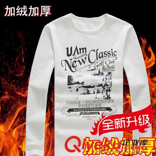 男式T恤 專(zhuān)業(yè)生產(chǎn)外貿(mào)品牌男裝polo衫 秋冬新款加絨加厚男式長(zhǎng)袖T恤衫批發(fā)