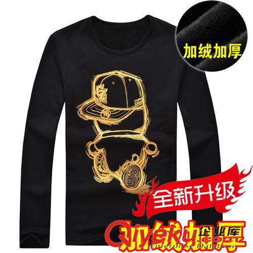 男式T恤 專(zhuān)業(yè)生產(chǎn)外貿(mào)品牌男裝polo衫 秋冬新款加絨加厚男式長(zhǎng)袖T恤衫批發(fā)