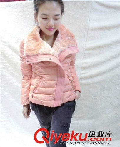 服裝飾品 外貿(mào)原單羽絨棉衣倉 翻毛領(lǐng)短款女棉服 Y16原始圖片2