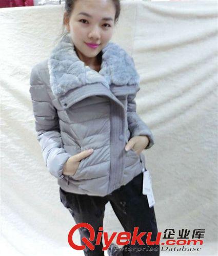 服裝飾品 外貿(mào)原單羽絨棉衣倉 翻毛領(lǐng)短款女棉服 Y16原始圖片3