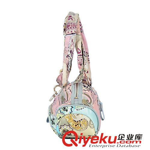 按面料選 批發(fā)carolee2015新款潮女包絲綢面料枕頭包單肩包印花手拎包特賣