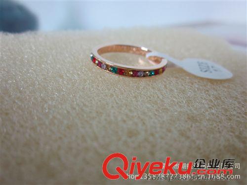 銅戒指 伊泰蓮娜zp  歐美式五彩繽紛彩鉆女式戒指指環原始圖片3