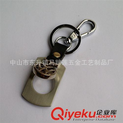 皮質鑰匙扣 真皮大眾車標汽車鑰匙扣 鑰匙環 高檔真皮鑰匙扣 二環鑰匙扣款原始圖片2