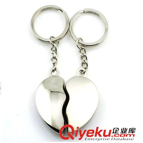情侶鑰匙扣 【廠家直銷】新款創意浪漫心形情侶鑰匙扣 批發一對價可定制LOGO原始圖片3