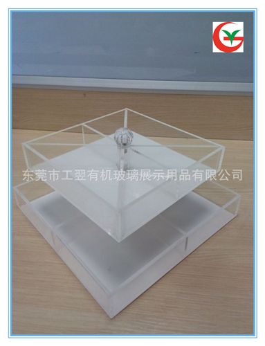 亞克力珠寶展示架 亞克力多層旋轉展示架 銀色展示架  連鎖店珠寶飾品展示架