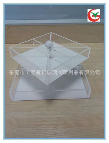 亞克力珠寶展示架 亞克力多層旋轉展示架 銀色展示架  連鎖店珠寶飾品展示架原始圖片3