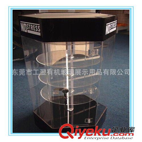 有機玻璃旋轉展示架 亞克力旋轉展示架 亞克力4面手動旋轉架 有機玻璃旋轉展示架原始圖片3