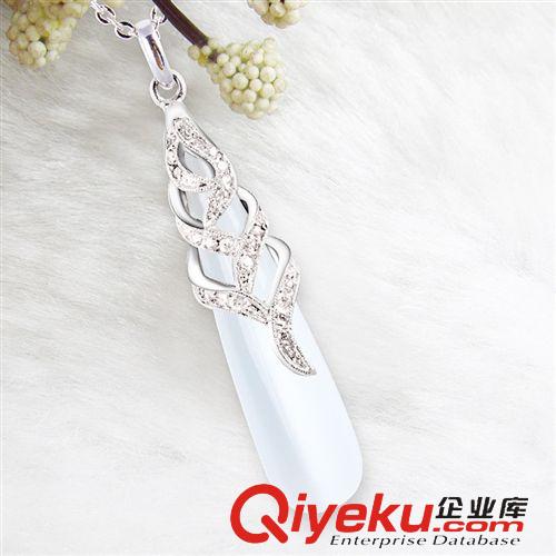 吊墜 雪奈爾925純銀女飾品 韓版時尚短款鎖骨銀項鏈水滴貓眼石吊墜