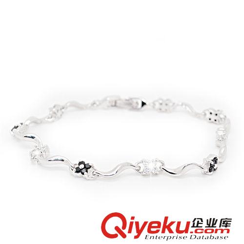 手鏈 雪奈爾925銀女飾品 韓版時尚仿真鉆石銀手鏈 閨蜜生日禮物銀飾