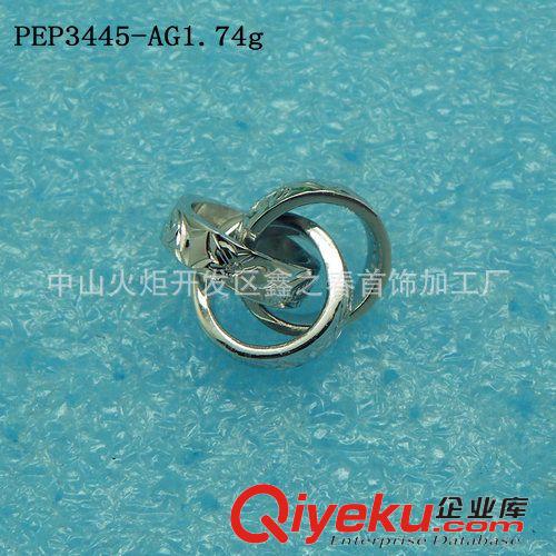 項(xiàng)飾 925銀吊墜 電鍍白金吊墜 雙環(huán)吊墜 雕刻吊墜原始圖片2