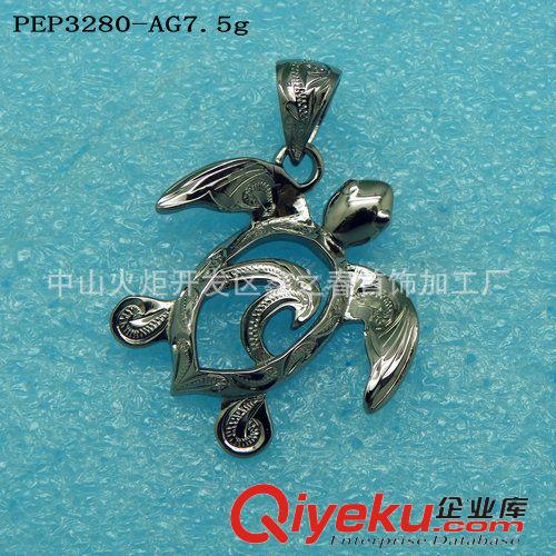 項(xiàng)飾 925銀吊墜 電鍍白金吊墜 雙環(huán)吊墜 雕刻吊墜原始圖片3