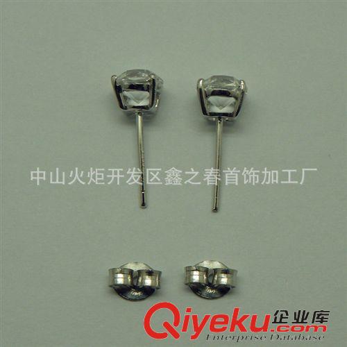 耳飾 925銀耳釘 單顆鉆耳釘原始圖片3