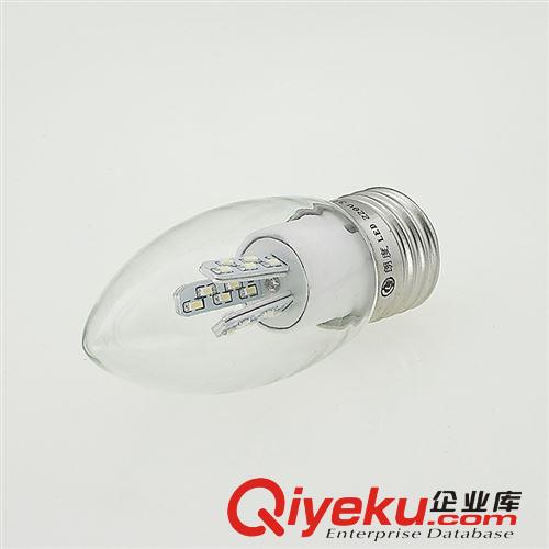 Led球泡光源 【朗度照明】led陶瓷蠟燭燈4W e27三叉尖泡透明蠟燭泡 廠家直銷