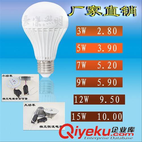 LED球泡燈 LED球泡燈 塑料 帶散熱器