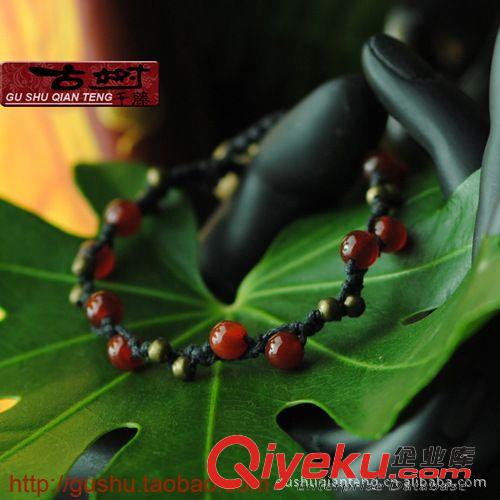 腳鏈 古樹千藤  原創(chuàng)設計泰國風DIY 瑪瑙 手工蠟繩編織女款腳鏈2600354原始圖片2