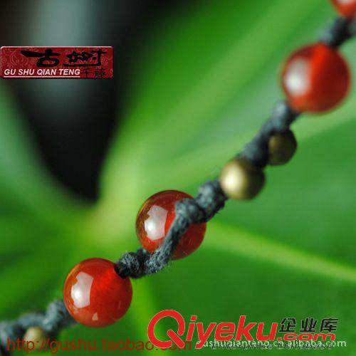 腳鏈 古樹千藤  原創(chuàng)設計泰國風DIY 瑪瑙 手工蠟繩編織女款腳鏈2600354原始圖片3