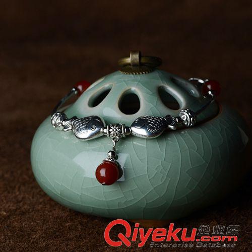 腳鏈 原創(chuàng)設(shè)計(jì)品牌 古樹千藤 手工制作飾品批發(fā) 瑪瑙苗銀腳鏈 2900643原始圖片3