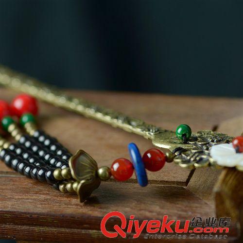 發(fā)簪 發(fā)簪發(fā)飾批發(fā) 原創(chuàng)民族風(fēng)飾品 白色貝殼花松石瑪瑙新款發(fā)簪 22015原始圖片3