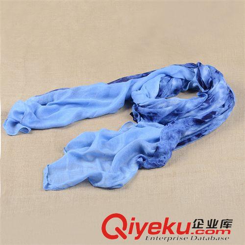 秋冬新品圍巾 全棉手工扎染漸變色大方巾 加厚加長(zhǎng)優(yōu)雅披肩秋季圍巾多色可選B27原始圖片2