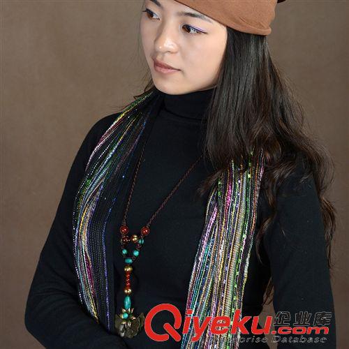 秋冬新品毛衣鏈 tr瑪瑙長項鏈 原創(chuàng)手工綠松石毛衣鏈女民族風(fēng)項鏈配飾批發(fā)04083原始圖片2