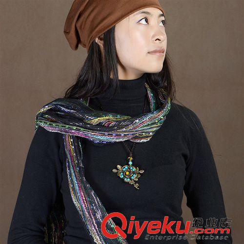 秋冬新品毛衣鏈 原創(chuàng)手工飾品批發(fā) 中國風(fēng)黃瑪瑙松石珠復(fù)古精致長(zhǎng)款毛衣鏈女04094原始圖片2
