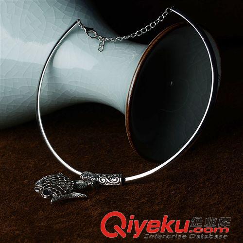 6月新品 藏飾飾品批發(fā) 民族風頸飾原創(chuàng)設計精品苗銀項圈女-苗銀魚 11011原始圖片3