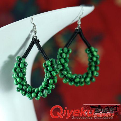 限時(shí)折扣 民族風(fēng)耳環(huán)批發(fā)夸張?jiān)O(shè)計(jì)手工彩色木珠耳環(huán)女時(shí)尚創(chuàng)意禮品0207143原始圖片3