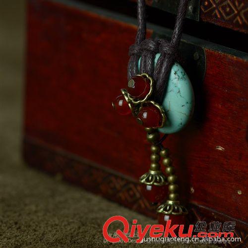新品 古樹千藤 民族風飾品批發 DIY 瑪瑙 復古簡約短款項鏈女27018原始圖片3