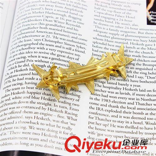 1.19新品 歐美外貿飾品廠家批發(fā)日本時尚五星發(fā)夾發(fā)飾邊夾頭飾A-975原始圖片3