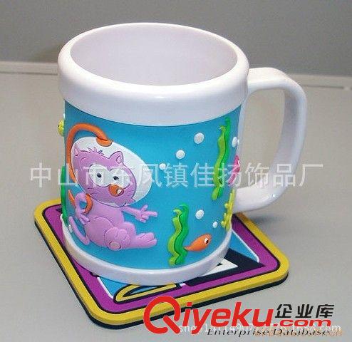 馬克杯 杯皮 廠家直銷PVC軟膠馬克杯皮 圣誕節卡通3D軟膠杯皮 學生禮贈品