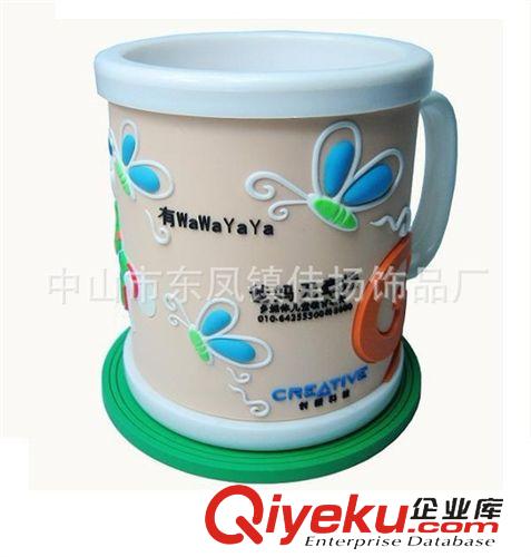 馬克杯 杯皮 廠家直銷PVC軟膠馬克杯皮 卡通3D軟膠杯皮 學生禮贈品原始圖片2
