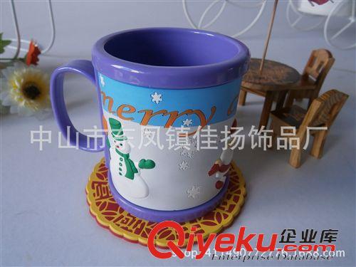 馬克杯 杯皮 廠家直銷PVC軟膠馬克杯皮 圣誕節卡通3D軟膠杯皮 學生禮贈品原始圖片2