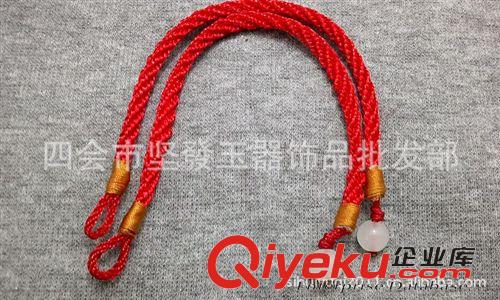 手工編織 手鏈 【纖棉純繩8mm珠】廠家批發(fā)DIY辟邪平安手工本命年 紅繩手鏈原始圖片3
